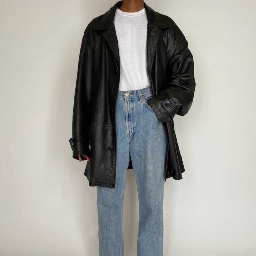 Vintage Oversized Leather Jacket